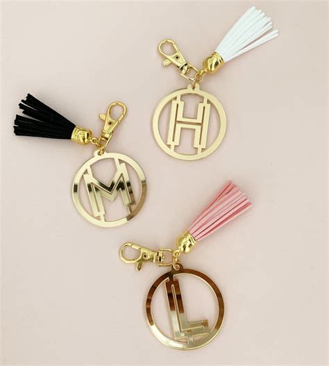 monogram keychains for women